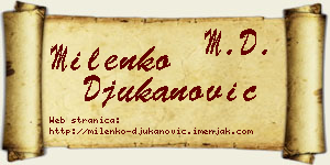 Milenko Đukanović vizit kartica